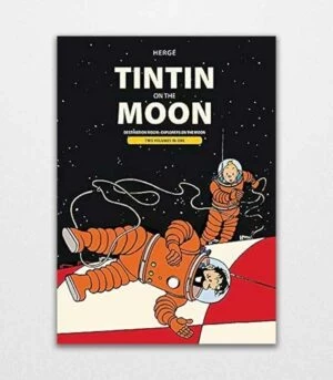 Tintin on the Moon by Herge