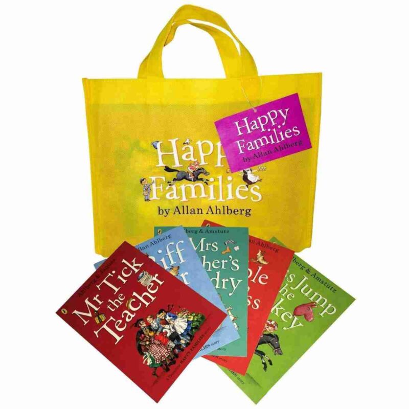 Happy Families Collection 10 Books Set In A Bag Children Gift Pack By Allan Ahlberg