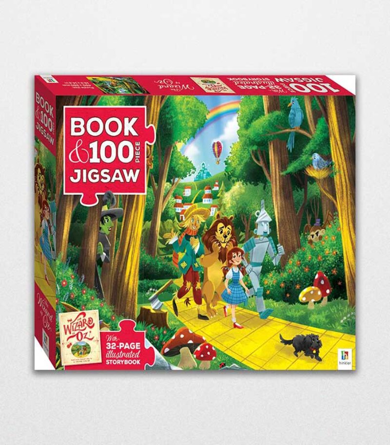 Book With 100-Piece Jigsaw Wizard Of Oz By Frank L. Baum 